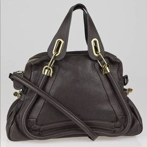 Chloe medium “Paraty” purse in grey “rock”